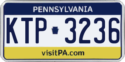 PA license plate KTP3236