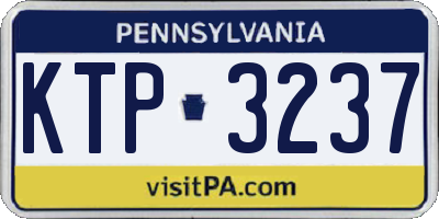 PA license plate KTP3237