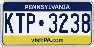 PA license plate KTP3238
