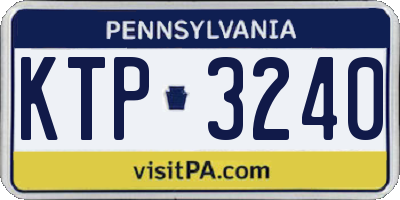 PA license plate KTP3240