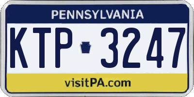 PA license plate KTP3247