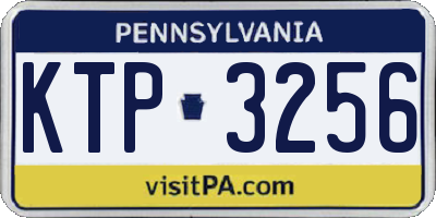 PA license plate KTP3256