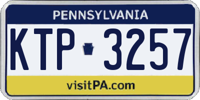 PA license plate KTP3257