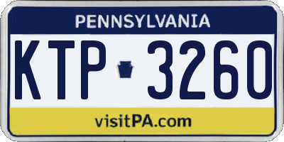 PA license plate KTP3260