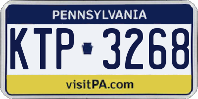 PA license plate KTP3268