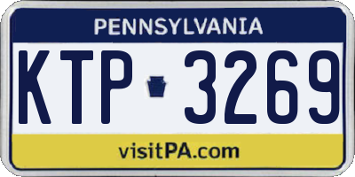 PA license plate KTP3269