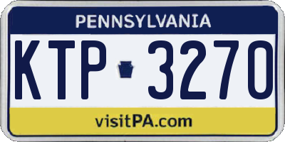 PA license plate KTP3270