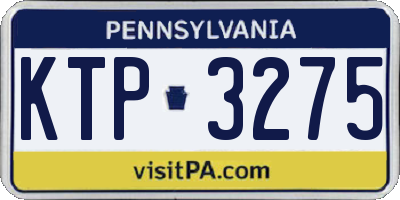PA license plate KTP3275