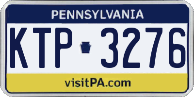 PA license plate KTP3276