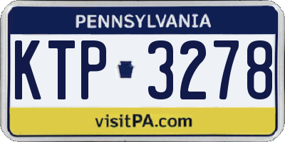 PA license plate KTP3278