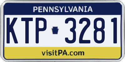 PA license plate KTP3281