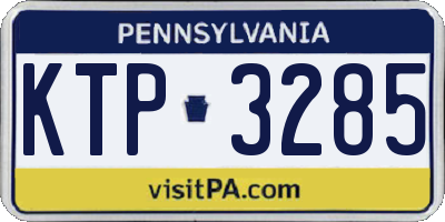 PA license plate KTP3285