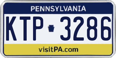 PA license plate KTP3286