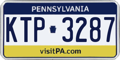 PA license plate KTP3287