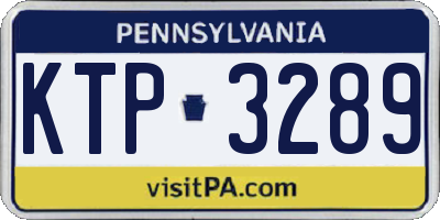 PA license plate KTP3289
