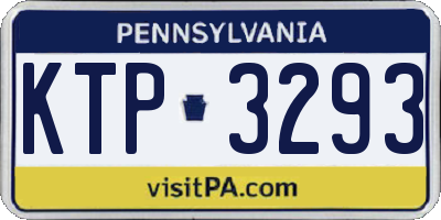 PA license plate KTP3293