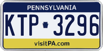 PA license plate KTP3296