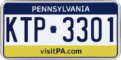 PA license plate KTP3301
