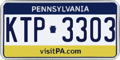 PA license plate KTP3303