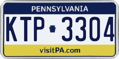 PA license plate KTP3304