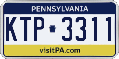 PA license plate KTP3311