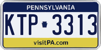 PA license plate KTP3313
