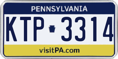 PA license plate KTP3314