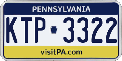 PA license plate KTP3322