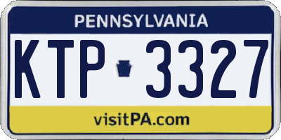 PA license plate KTP3327