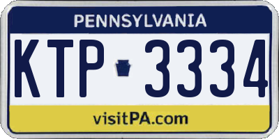 PA license plate KTP3334