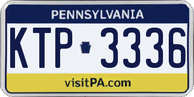PA license plate KTP3336