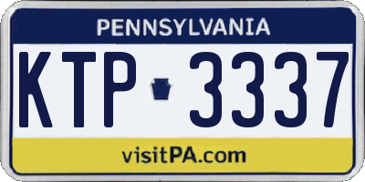 PA license plate KTP3337