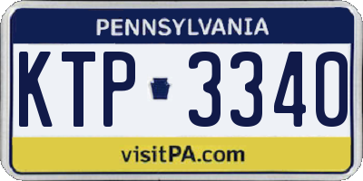 PA license plate KTP3340