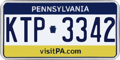 PA license plate KTP3342