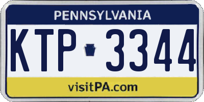 PA license plate KTP3344