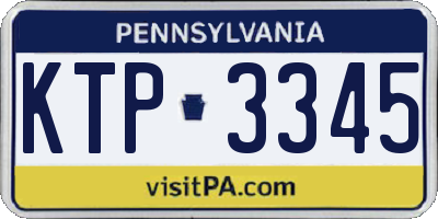 PA license plate KTP3345