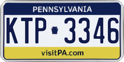 PA license plate KTP3346