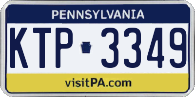 PA license plate KTP3349