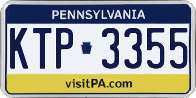PA license plate KTP3355