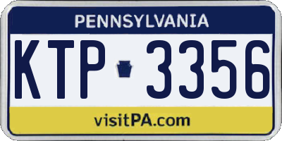 PA license plate KTP3356