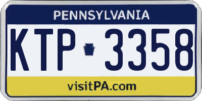 PA license plate KTP3358