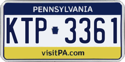 PA license plate KTP3361