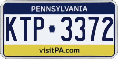 PA license plate KTP3372