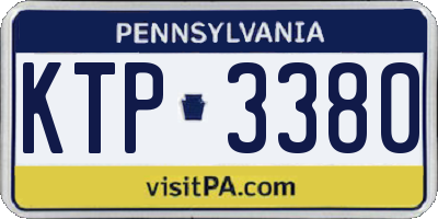 PA license plate KTP3380
