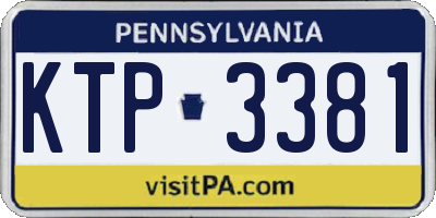 PA license plate KTP3381