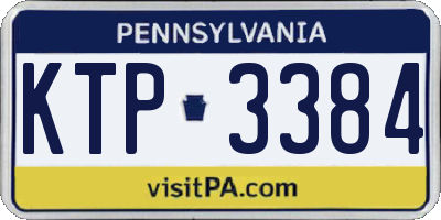 PA license plate KTP3384
