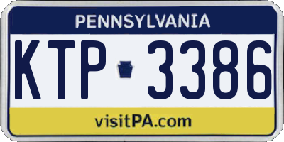 PA license plate KTP3386