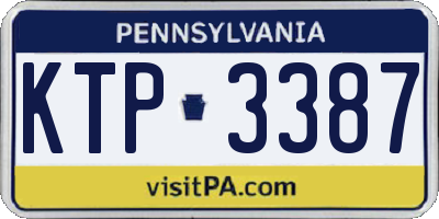 PA license plate KTP3387