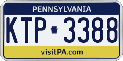 PA license plate KTP3388