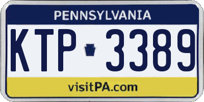 PA license plate KTP3389